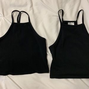 Two tight neck tanks